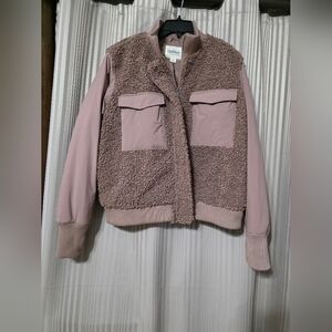 UpWest Women's Teddy Jacket in Mauve and Taupe